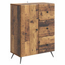 vidaXL Sideboard with drawer Black 66 x 34.5 x 90 cm Engineered wood