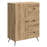 vidaXL Sideboard with drawer Black 66 x 34.5 x 90 cm Engineered wood
