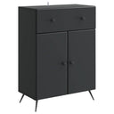 vidaXL Dressoir met lade Zwart 66 x 34,5 x 90 cm Bewerkt hout