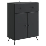 vidaXL Dressoir met lade Zwart 66 x 34,5 x 90 cm Bewerkt hout