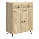 vidaXL Dressoir met lade Zwart 66 x 34,5 x 90 cm Bewerkt hout