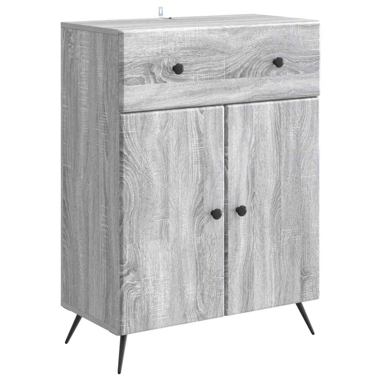vidaXL Dressoir met lade Zwart 66 x 34,5 x 90 cm Bewerkt hout