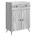 vidaXL Dressoir met lade Zwart 66 x 34,5 x 90 cm Bewerkt hout