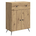 vidaXL Dressoir met lade Zwart 66 x 34,5 x 90 cm Bewerkt hout