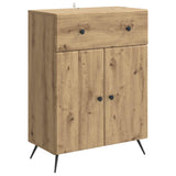 vidaXL Dressoir met lade Zwart 66 x 34,5 x 90 cm Bewerkt hout