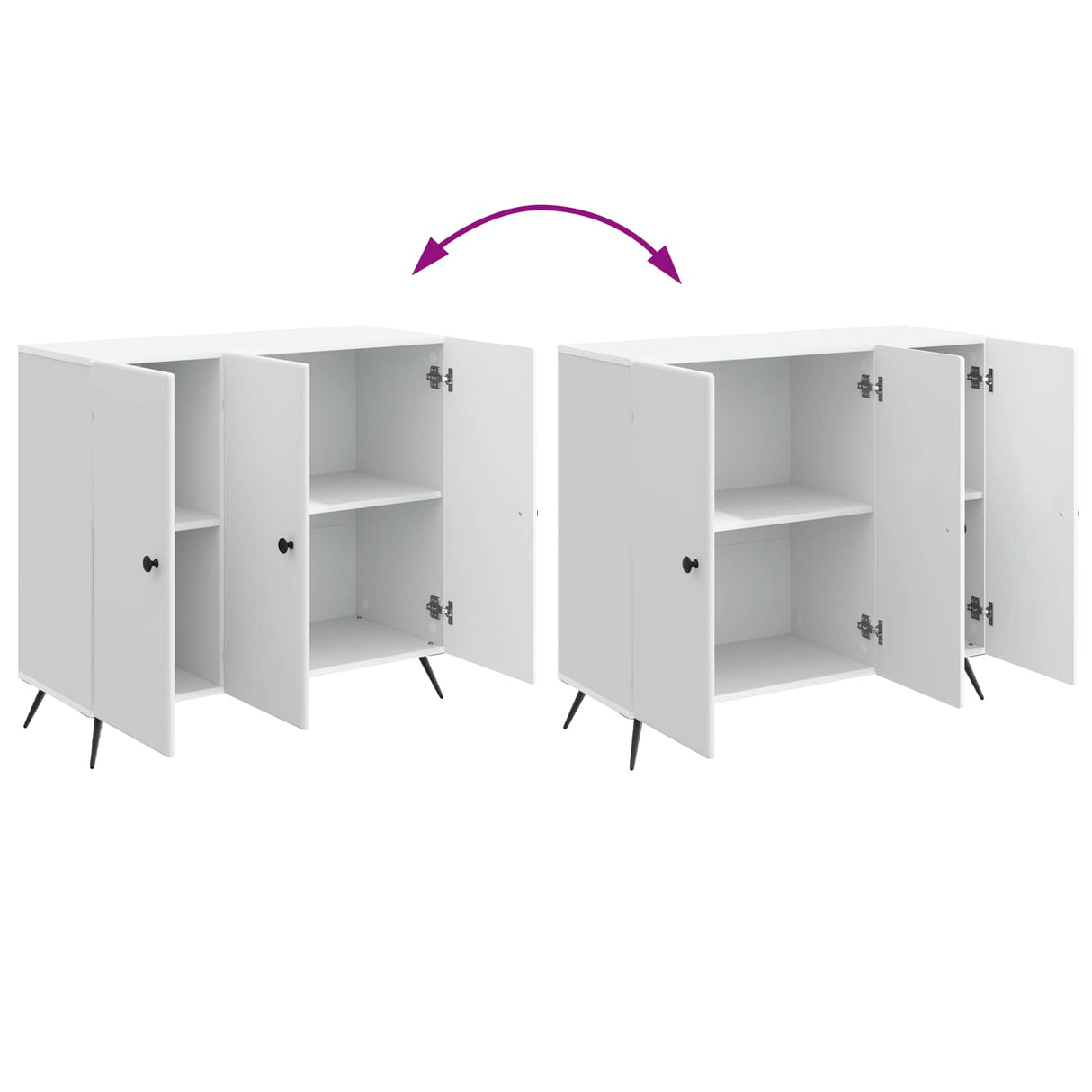 vidaXL Sideboard White 89 x 34.5 x 80 cm Engineered Wood