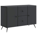 vidaXL Dressoir met lade Zwart 89 x 34,5 x 60 cm Bewerkt hout