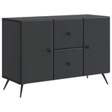 vidaXL Dressoir met lade Zwart 89 x 34,5 x 60 cm Bewerkt hout