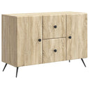 vidaXL Dressoir met lade Zwart 89 x 34,5 x 60 cm Bewerkt hout