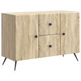 vidaXL Dressoir met lade Zwart 89 x 34,5 x 60 cm Bewerkt hout