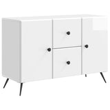 vidaXL Dressoir met lade Zwart 89 x 34,5 x 60 cm Bewerkt hout