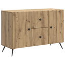 vidaXL Dressoir met lade Zwart 89 x 34,5 x 60 cm Bewerkt hout