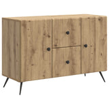 vidaXL Dressoir met lade Zwart 89 x 34,5 x 60 cm Bewerkt hout