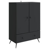 vidaXL Dressoir met lade Zwart 66 x 34,5 x 95 cm Bewerkt hout