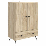 vidaXL Dressoir met lade Zwart 66 x 34,5 x 95 cm Bewerkt hout