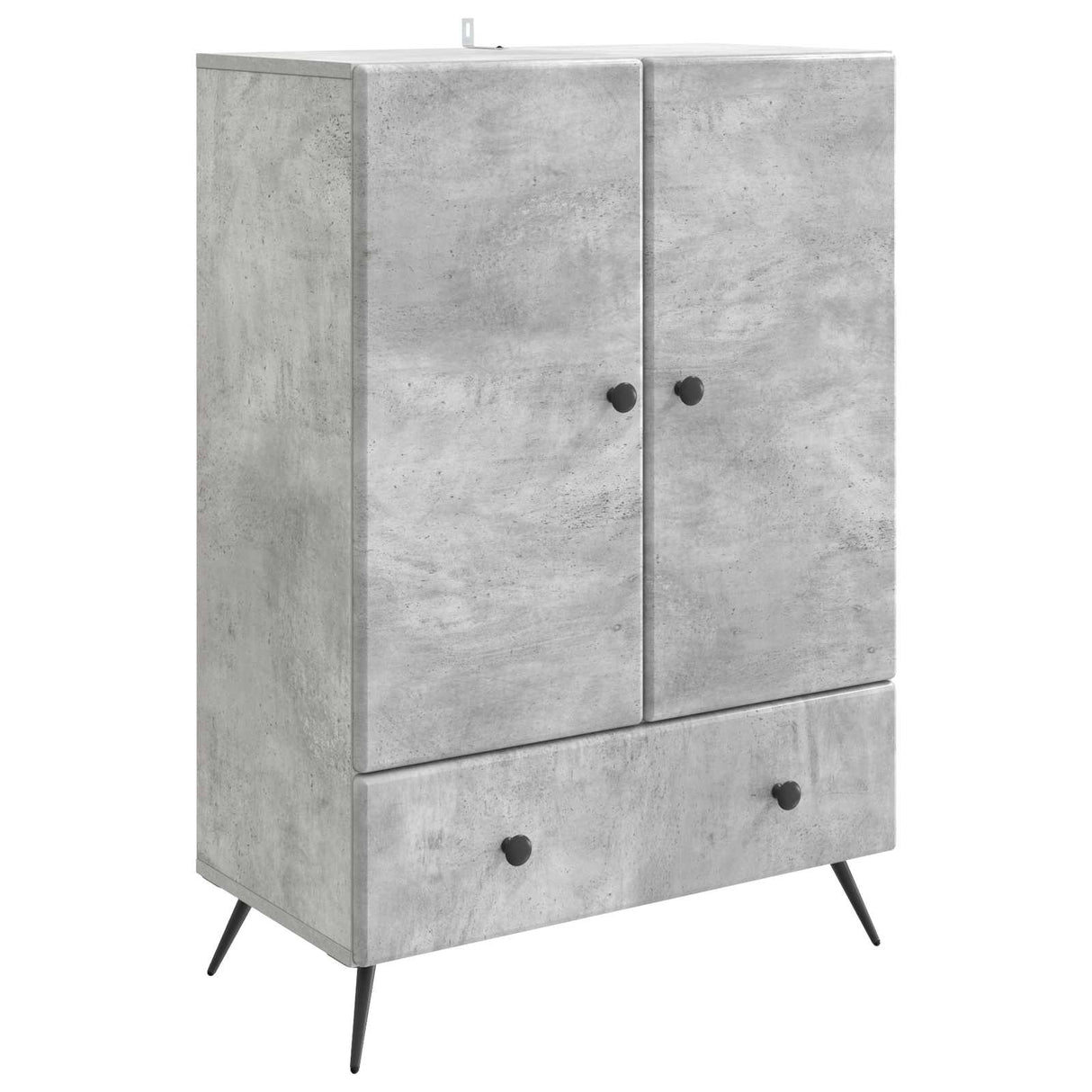 vidaXL Dressoir met lade Zwart 66 x 34,5 x 95 cm Bewerkt hout