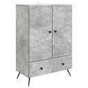 vidaXL Dressoir met lade Zwart 66 x 34,5 x 95 cm Bewerkt hout