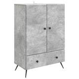 vidaXL Dressoir met lade Zwart 66 x 34,5 x 95 cm Bewerkt hout