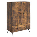 vidaXL Dressoir met lade Zwart 66 x 34,5 x 95 cm Bewerkt hout