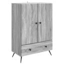 vidaXL Dressoir met lade Zwart 66 x 34,5 x 95 cm Bewerkt hout