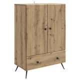 vidaXL Dressoir met lade Zwart 66 x 34,5 x 95 cm Bewerkt hout