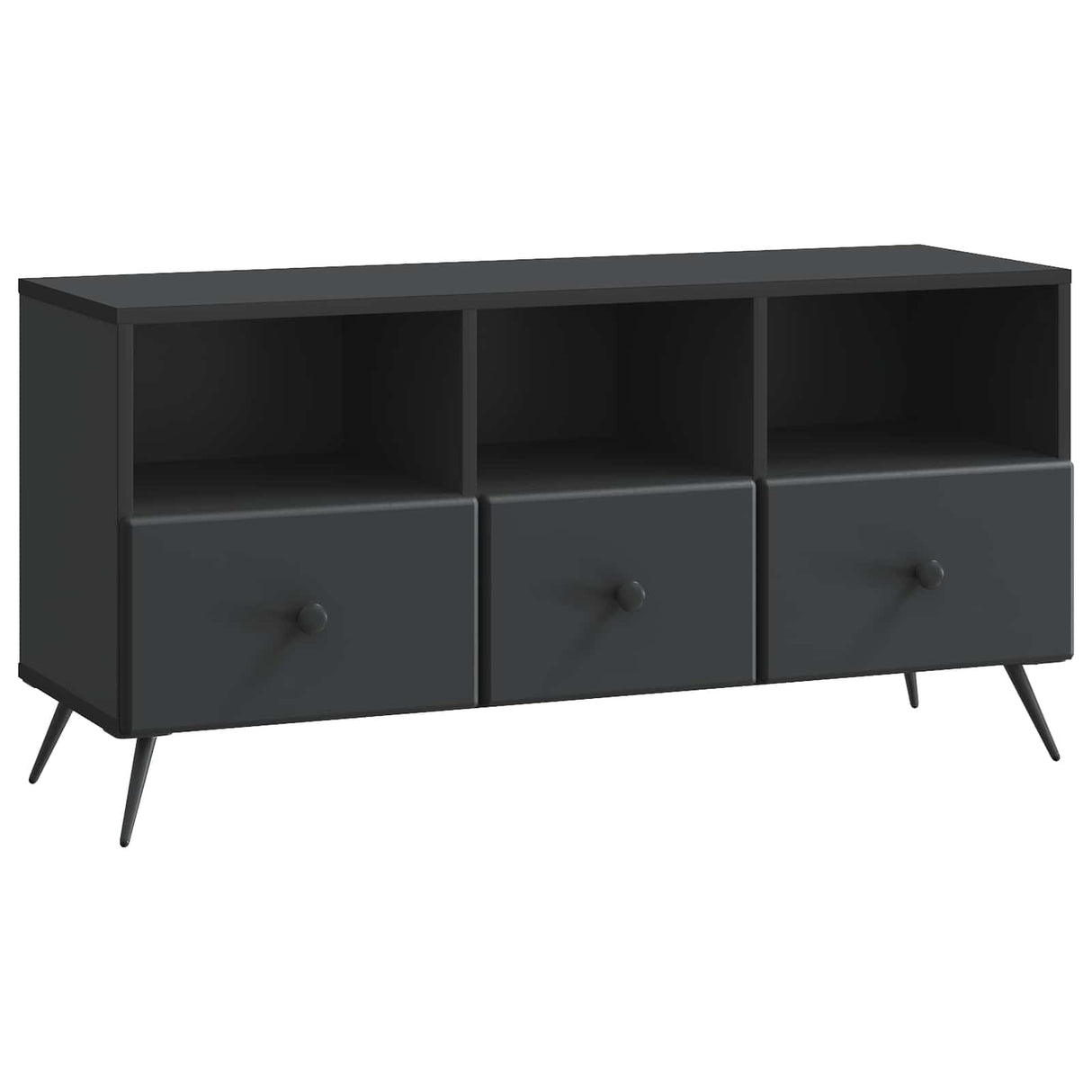 vidaXL TV Kast met lade Zwart 102 x 34,5 x 50 cm Bewerkt hout