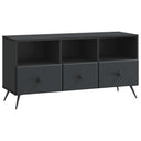 vidaXL TV Kast met lade Zwart 102 x 34,5 x 50 cm Bewerkt hout