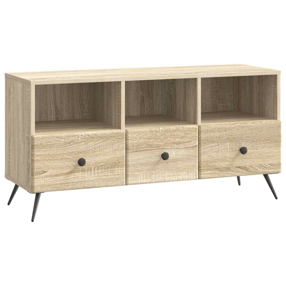 vidaXL TV Kast met lade Zwart 102 x 34,5 x 50 cm Bewerkt hout