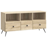 vidaXL TV Kast met lade Zwart 102 x 34,5 x 50 cm Bewerkt hout