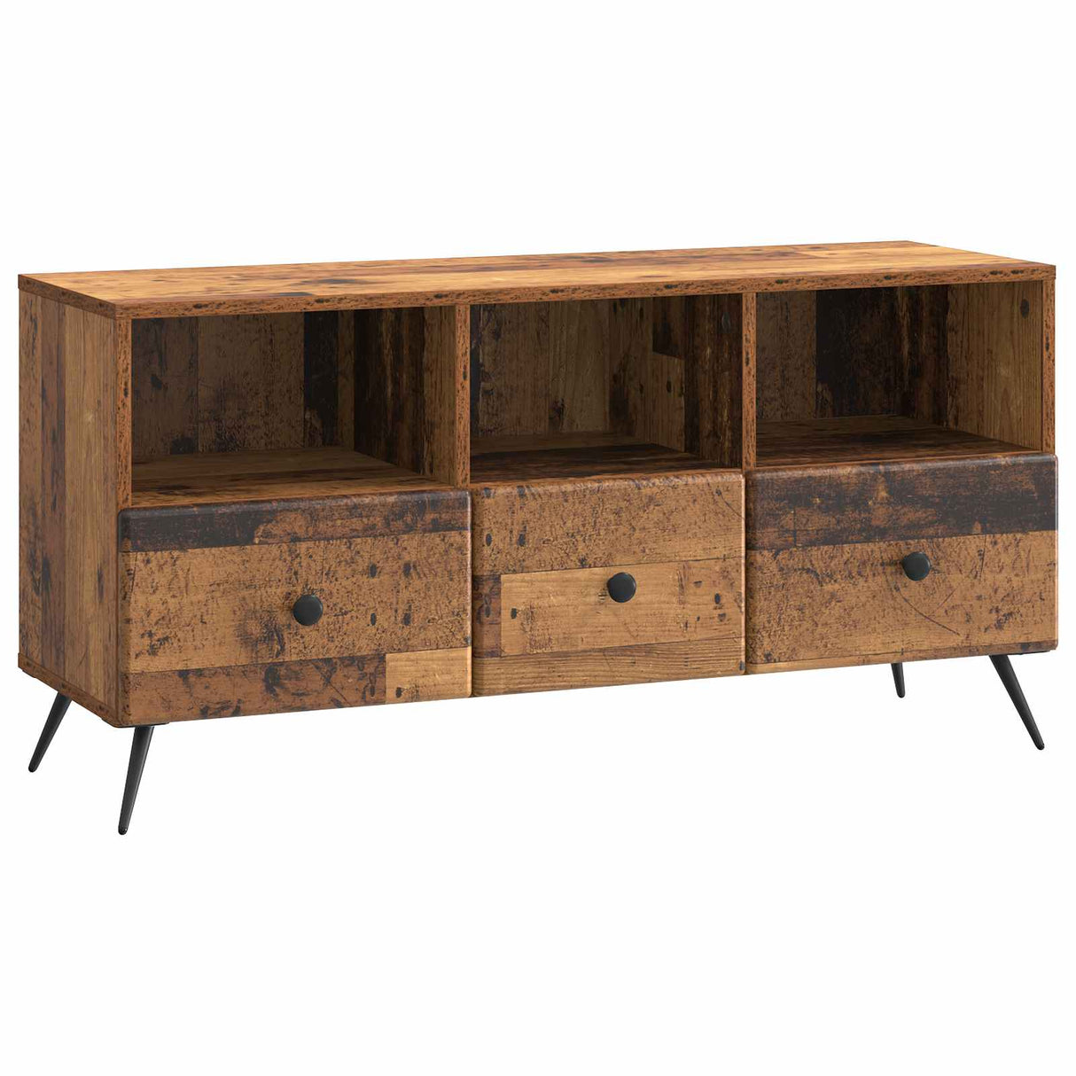 vidaXL TV Kast met lade Zwart 102 x 34,5 x 50 cm Bewerkt hout