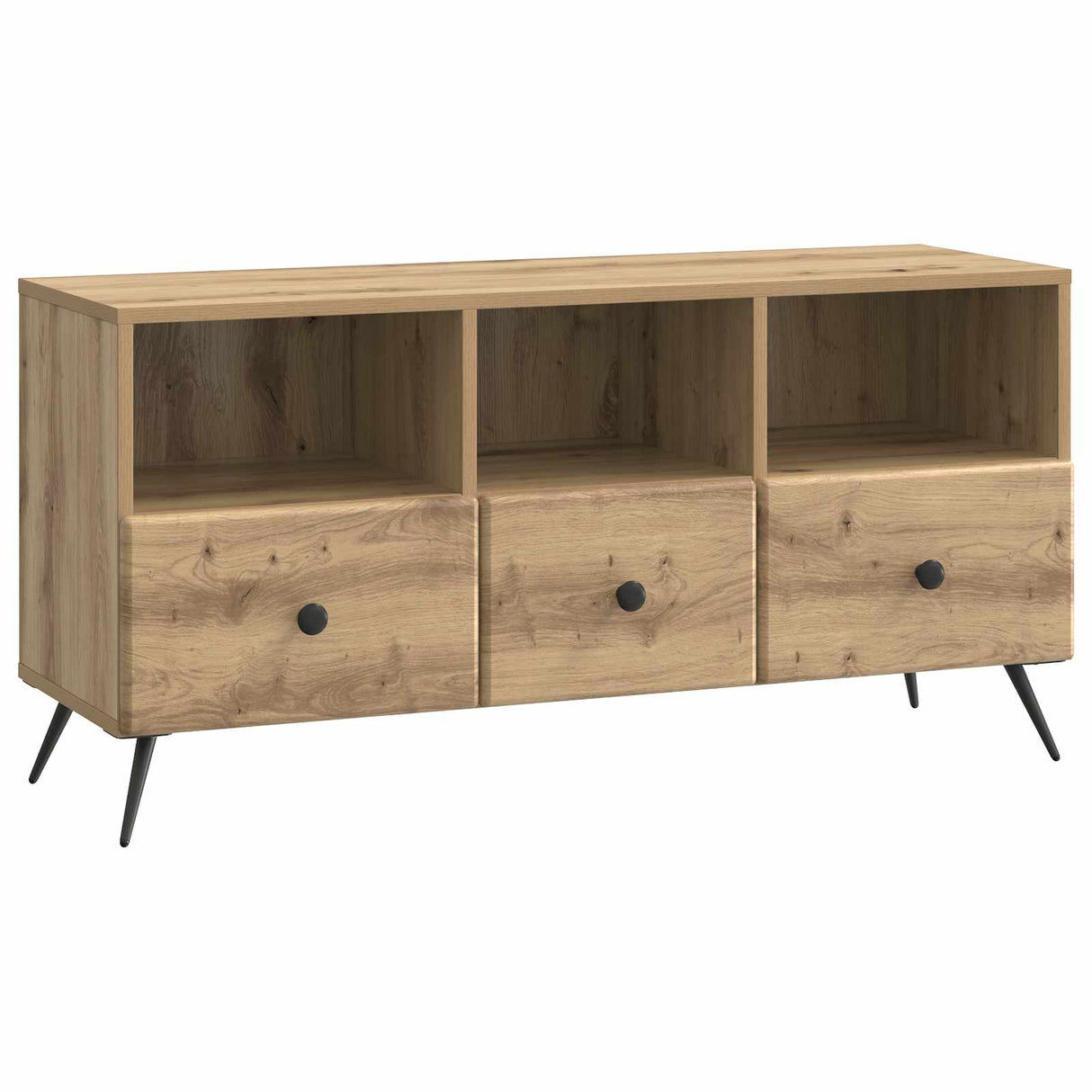vidaXL TV Kast met lade Zwart 102 x 34,5 x 50 cm Bewerkt hout