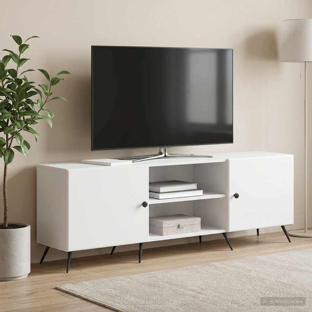 vidaXL TV Kast Wit 150 x 31 x 50 cm Bewerkt hout
