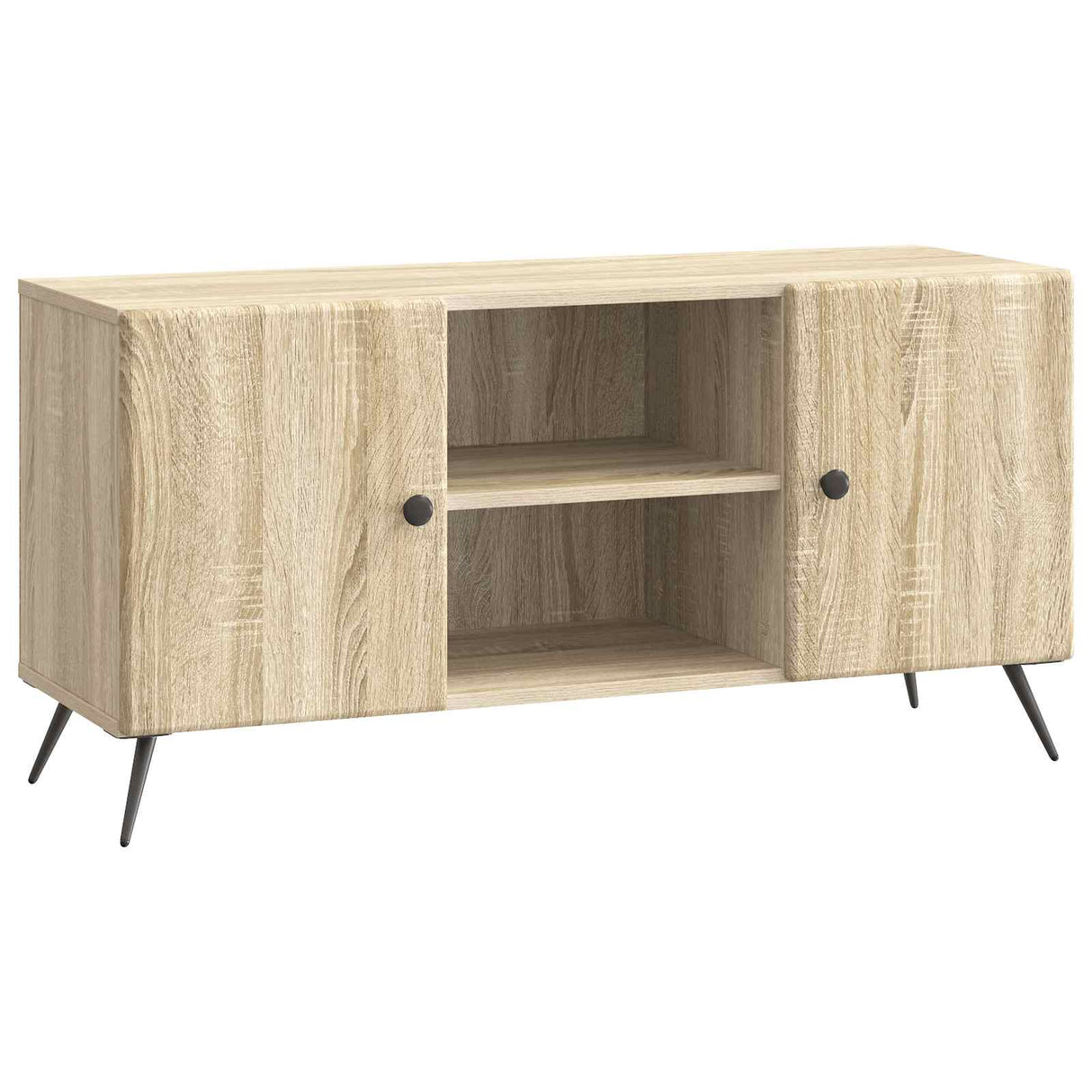 vidaXL TV Kast Zwart 102 x 34,5 x 50 cm Bewerkt hout