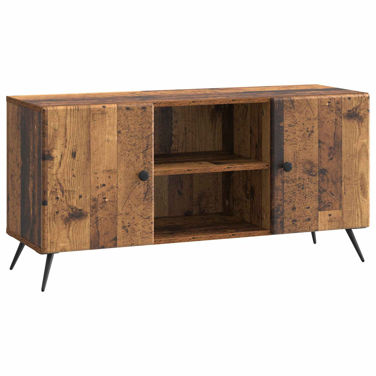 vidaXL TV Kast Zwart 102 x 34,5 x 50 cm Bewerkt hout