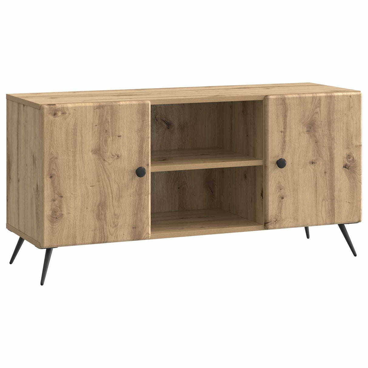 vidaXL TV Kast Zwart 102 x 34,5 x 50 cm Bewerkt hout