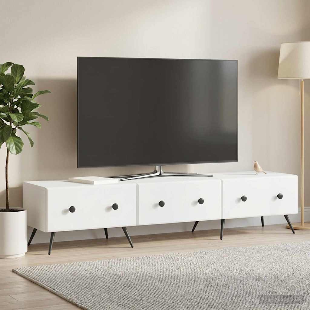 vidaXL TV Kast met lade Wit 147 x 34,5 x 30 cm Bewerkt hout