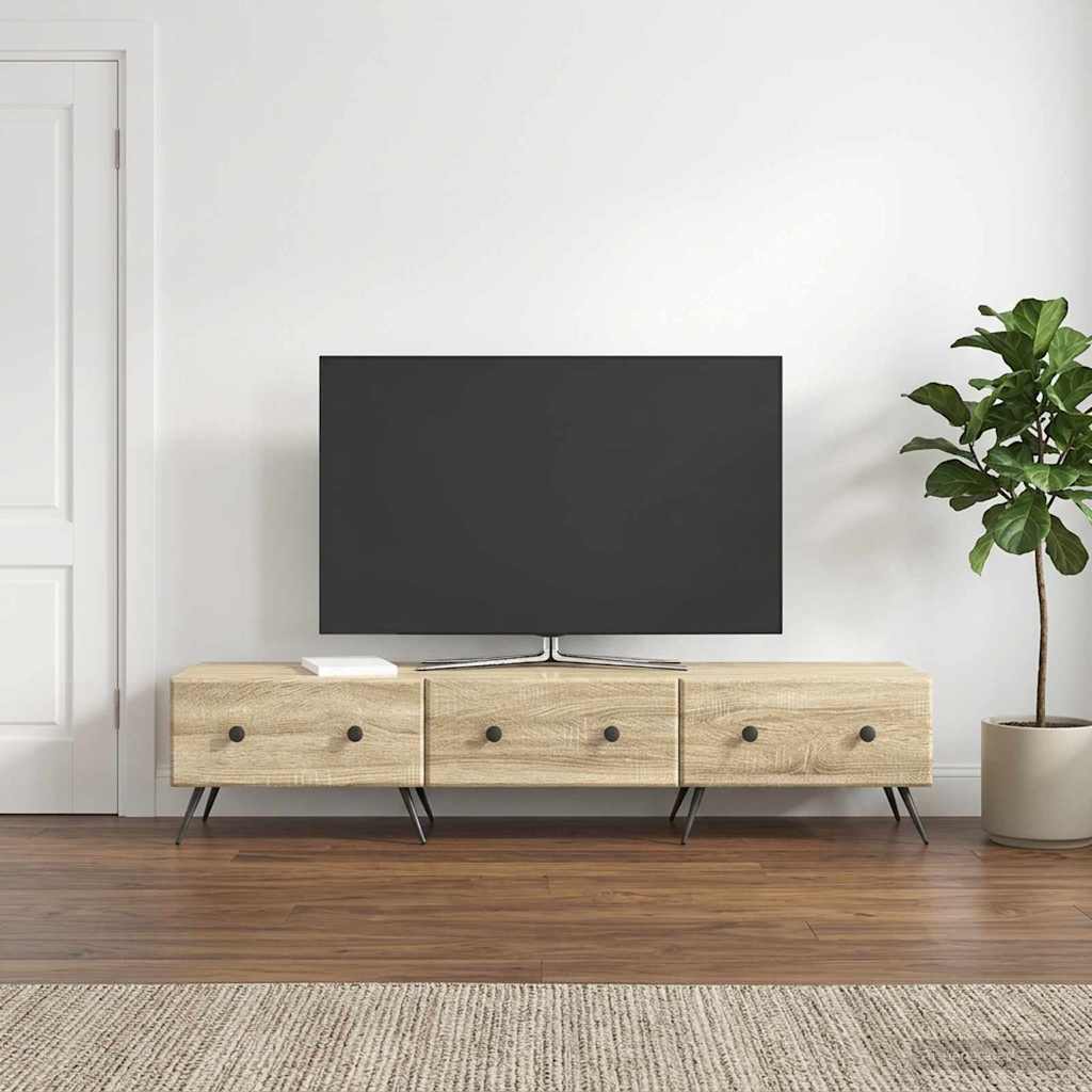 vidaXL TV Kast met lade Wit 147 x 34,5 x 30 cm Bewerkt hout