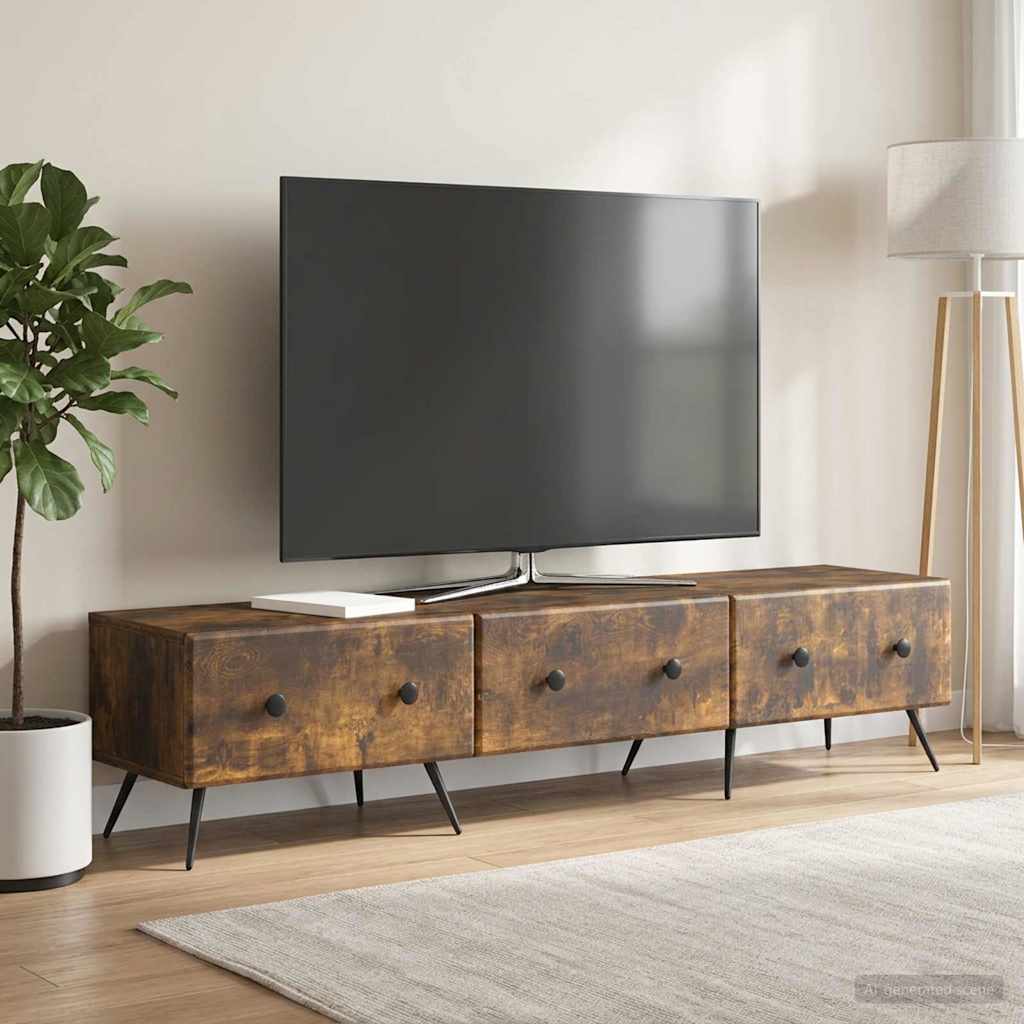 vidaXL TV Kast met lade Wit 147 x 34,5 x 30 cm Bewerkt hout