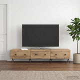 vidaXL TV Kast met lade Wit 147 x 34,5 x 30 cm Bewerkt hout