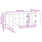 vidaXL TV Cabinet White 99 x 34.5 x 50 cm Engineered Wood