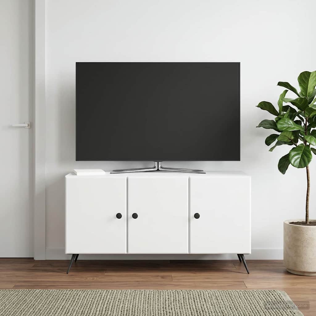 vidaXL TV Cabinet White 99 x 34.5 x 50 cm Engineered Wood