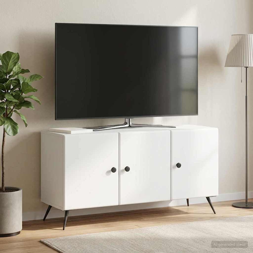 vidaXL TV Cabinet White 99 x 34.5 x 50 cm Engineered Wood