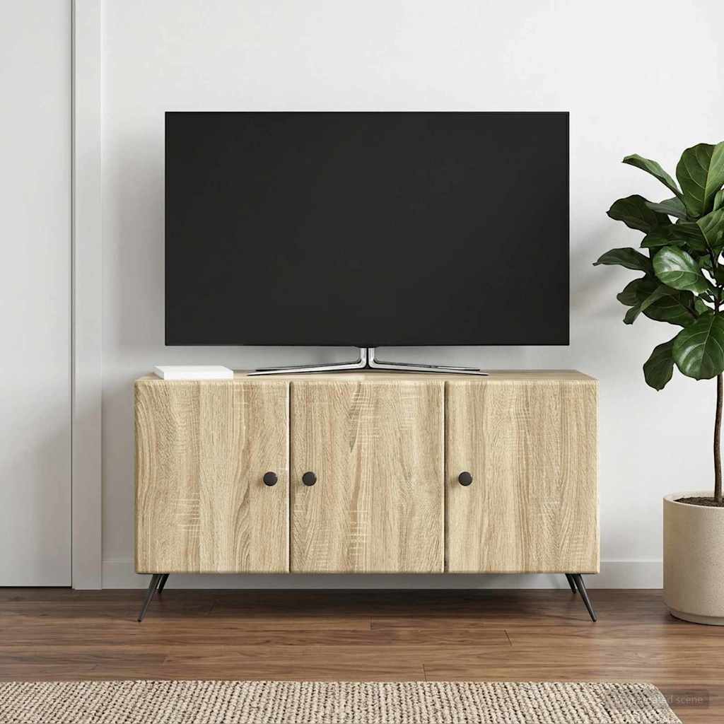 vidaXL TV Cabinet White 99 x 34.5 x 50 cm Engineered Wood