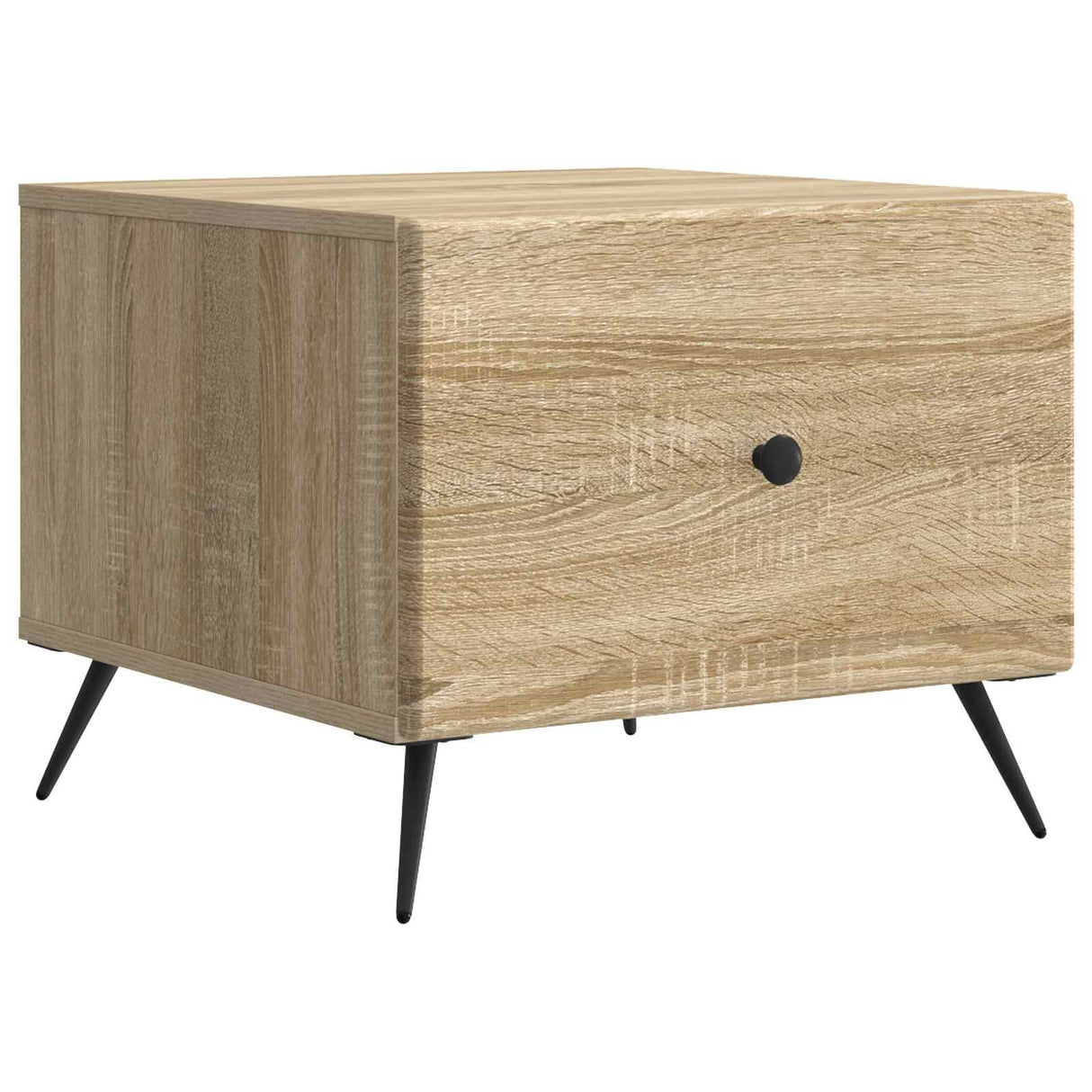vidaXL Salontafel met lade Zwart 49 x 50 x 40 cm Bewerkt hout