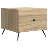 vidaXL Salontafel met lade Zwart 49 x 50 x 40 cm Bewerkt hout