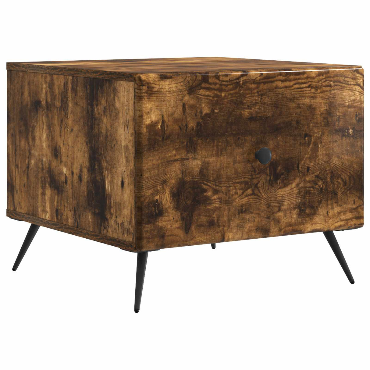 vidaXL Salontafel met lade Zwart 49 x 50 x 40 cm Bewerkt hout