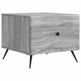 vidaXL Salontafel met lade Zwart 49 x 50 x 40 cm Bewerkt hout