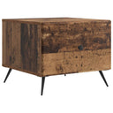vidaXL Salontafel met lade Zwart 49 x 50 x 40 cm Bewerkt hout