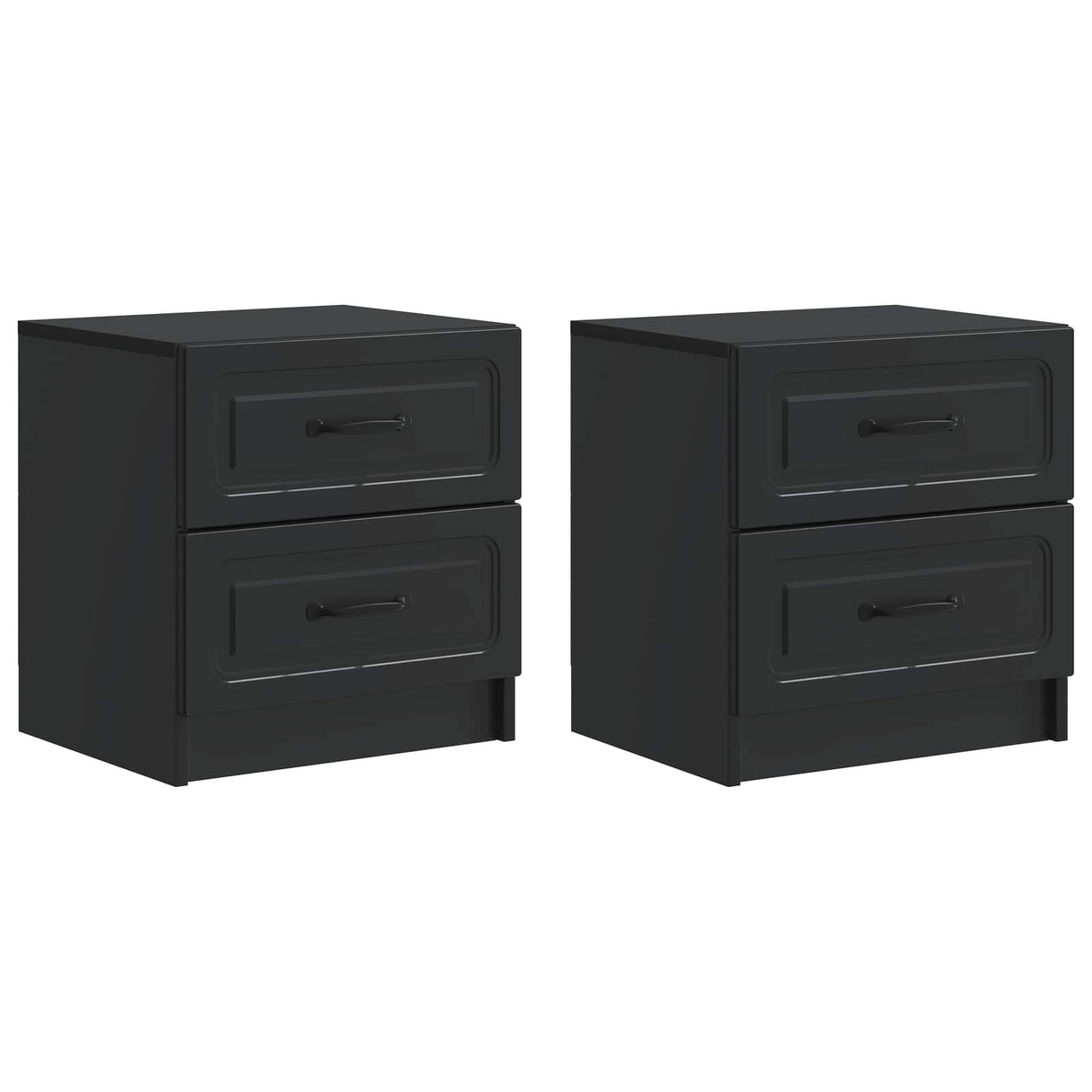 vidaXL Nachtkastje met lade 2 pcs Wit 43 x 34,5 x 44,5 cm Bewerkt hout