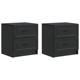 vidaXL Nachtkastje met lade 2 pcs Wit 43 x 34,5 x 44,5 cm Bewerkt hout